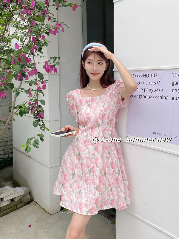 [A-One] sweet lady tulip high waist dress 22172\hjy