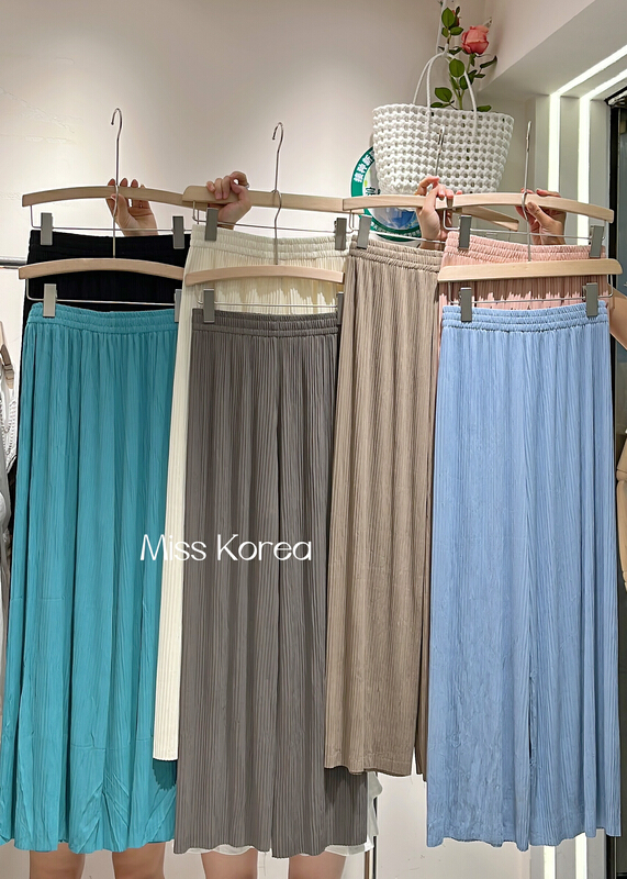 [Miss Korea] simple, loose and comfortable wide leg casual pants 6847\hbx
