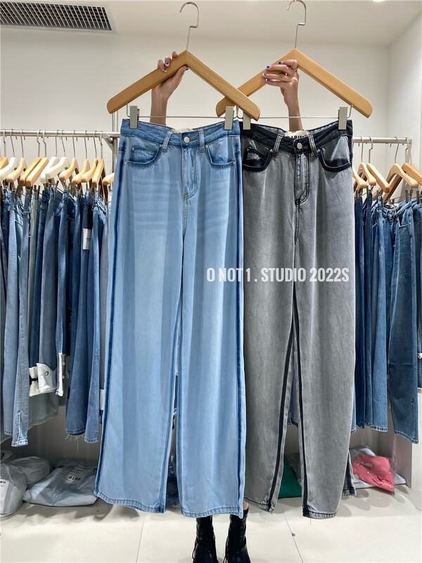 [o not 1] trend color contrast wide leg jeans w461\lsw