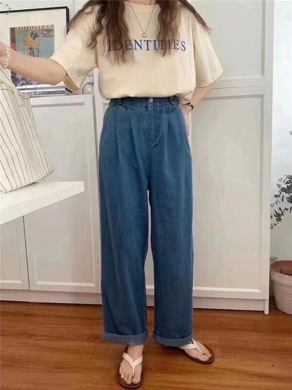 【E】 Loose, simple and versatile comfortable casual pants j052\y