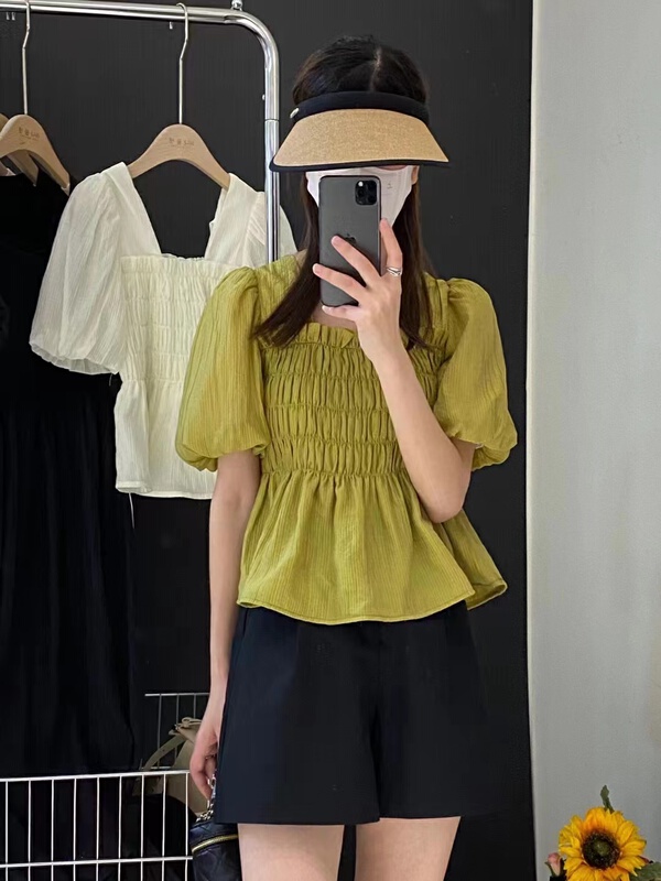 [Ze] small square neck shirt 3095\ll