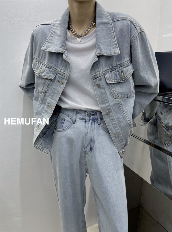 New year in early spring! [hemufan hemufan] retro fashion denim jacket zh25\l