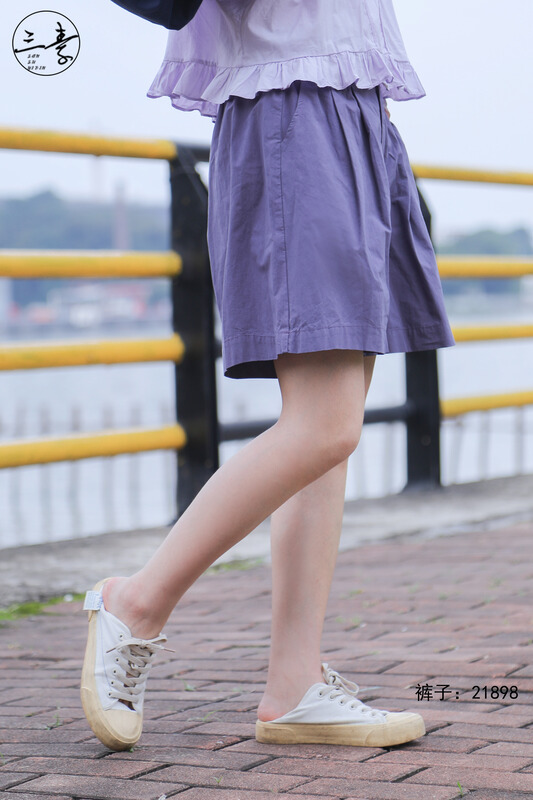 [original three element clothes] casual Ruffle Waist Shorts 21898