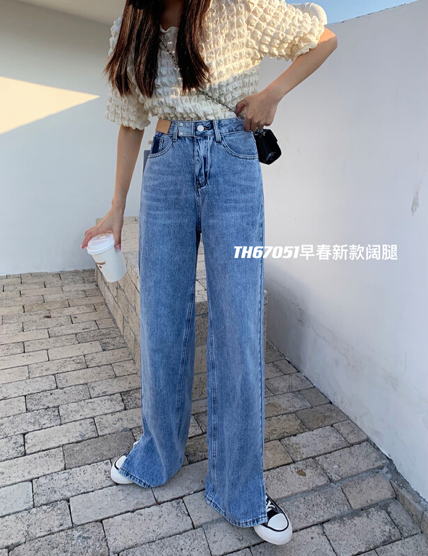 New year in early spring! [T.H] foreign style pop featured wide leg jeans 67051\lsw