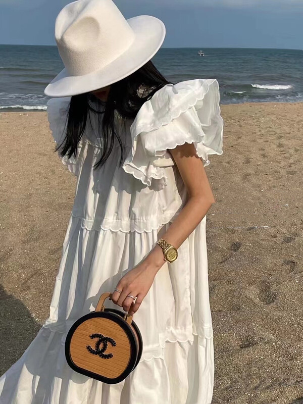 [Yan Zhen] fresh and simple bubble sleeve dress 63021\pcz