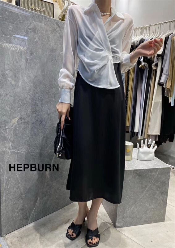 [JH] minimalist solid color lace up sunscreen Top + suspender Dress Set (only selling sets) 42019\pcz