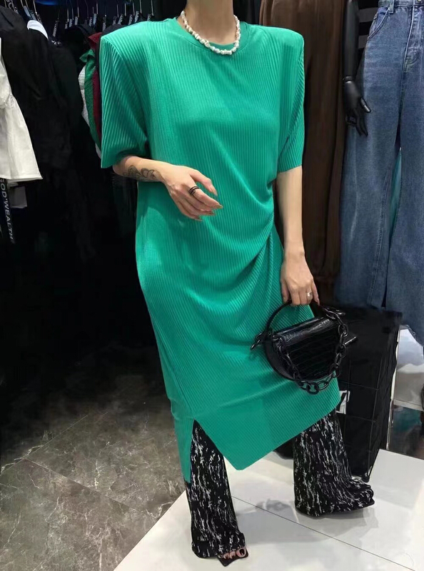 [mi ni] simple solid color versatile dress 1207\pcz