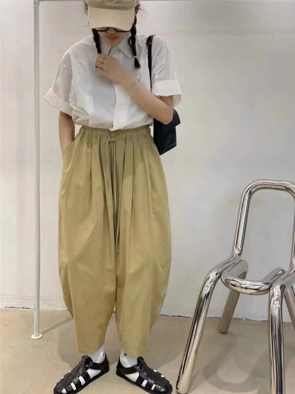 [starting point] elastic waist clean simple casual pants 7772\l