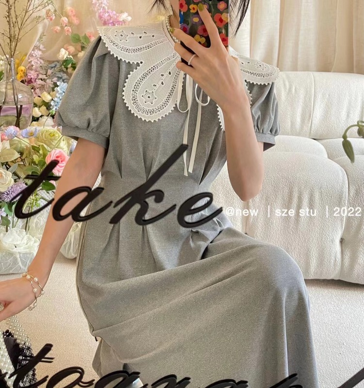 [Sze] baby neck knitted dress (with lace) 80191