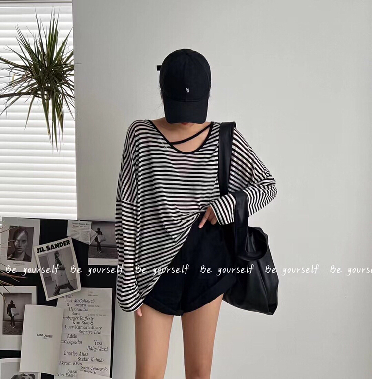 [be your self] Korean version versatile small design sunscreen shirt t66206\hyy