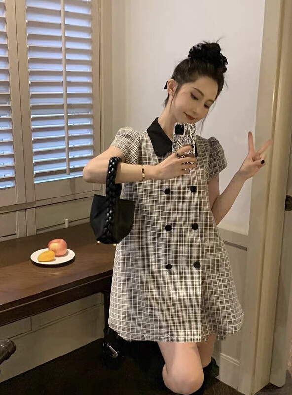 [tinamini] Korean style lattice dress m0212\hjy