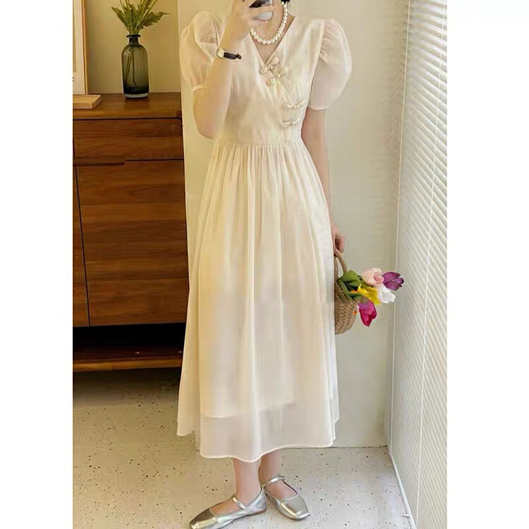 [U grain] Chinese style Tiansi Pleated Dress 5772 \hbx