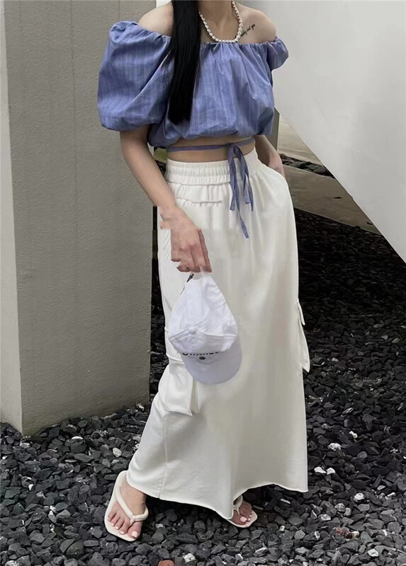 [Yan Zhen] pocket design slit skirt 5727 \pcz