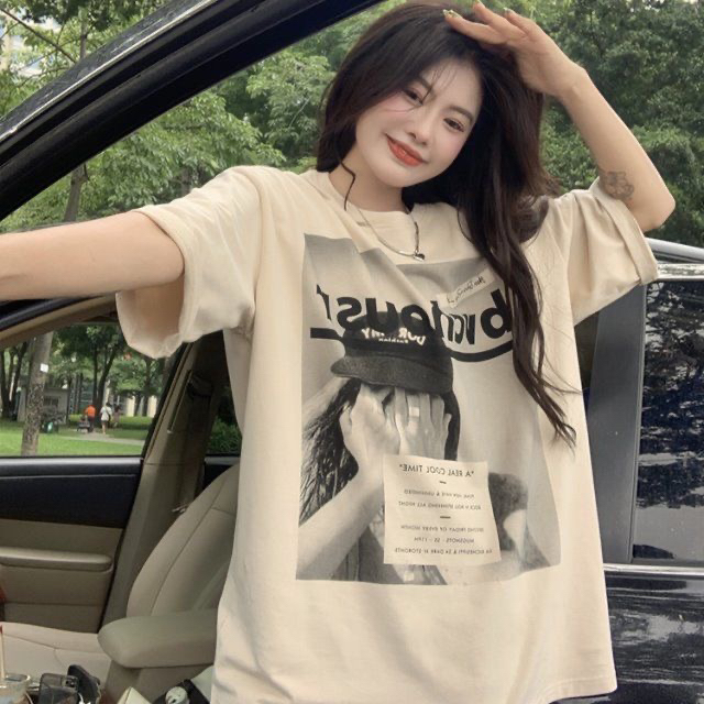 [j.2] portrait large board loose short sleeve T-shirt 660\lsw