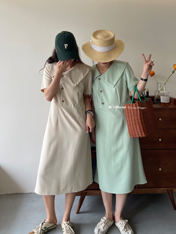 In early summer! [B plus] Korean irregular design dress 22-1417-2\hbx