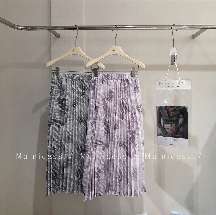 【MAINICESS】淑女氣質優雅壓褶半身裙  3056#  CLS