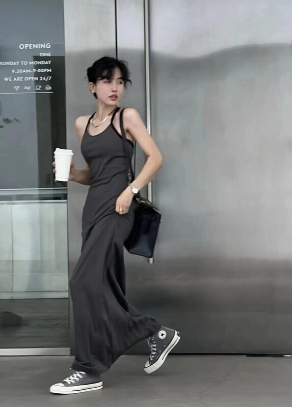 [MI] Korean slim suspender dress 9736\pcz