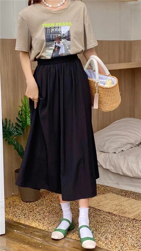 [t+] simple, slim and versatile skirt ys2-675\ll