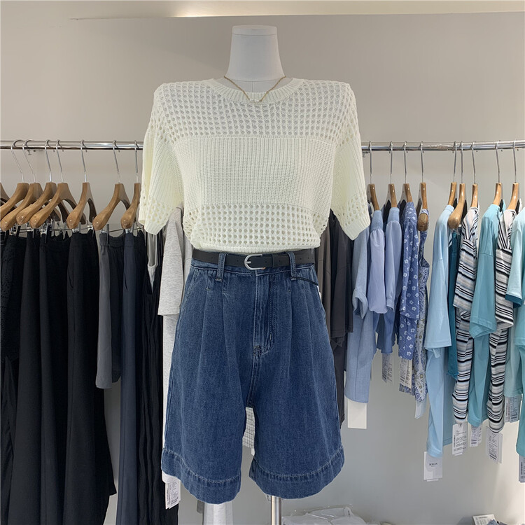 [Boran · Boran] fashion simple round neck sweater 22b7707\lsw