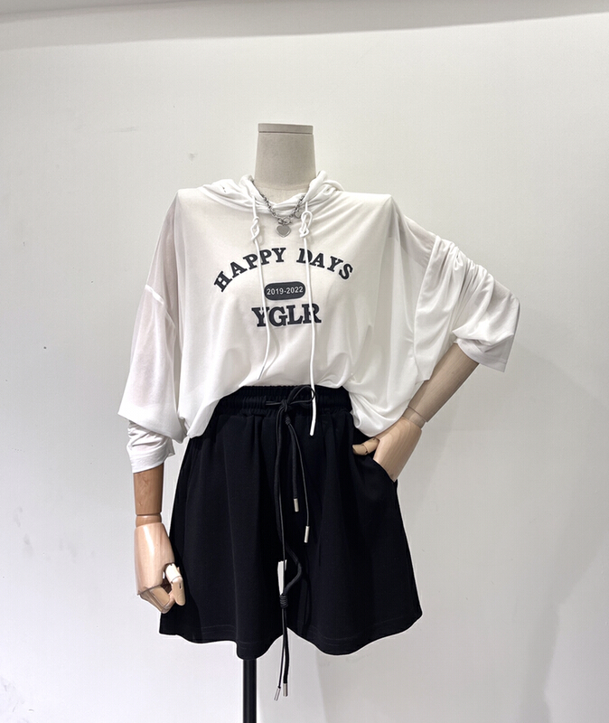 [US] letter printed loose long sleeve T-shirt (only for tops) f93\xyy
