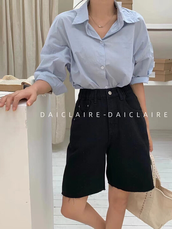 [buyer Yan Xuan Dai Jia'er] woolen casual versatile denim shorts 1093-1\\cl