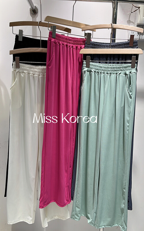 [Miss Korea] Elastic Waist Wide Leg slim casual pants 6857\hbx