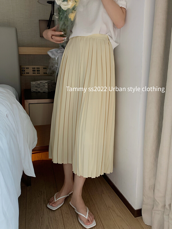 [Tammy] slim and versatile pleated skirt 82640\l