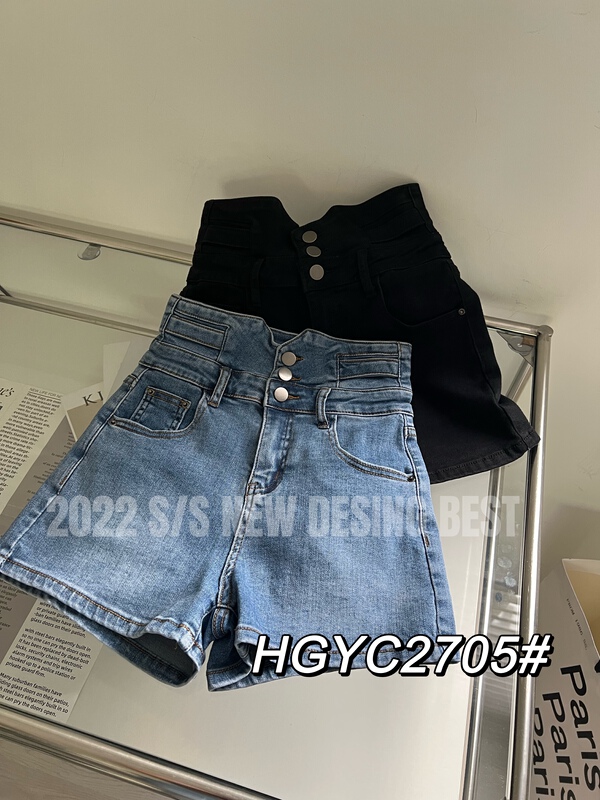 In early summer! [Korean original] high waist versatile fashion denim shorts 2705\l