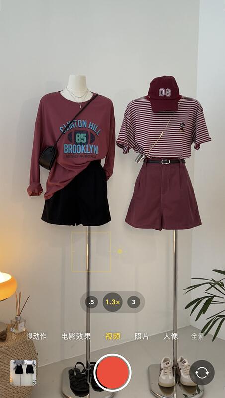 [h2-studio] high waist slim A-line casual shorts (with belt) a793\hbx