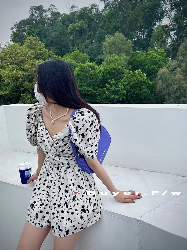 [buyer] Korean flower back zipper Jumpsuit 0367\wtt