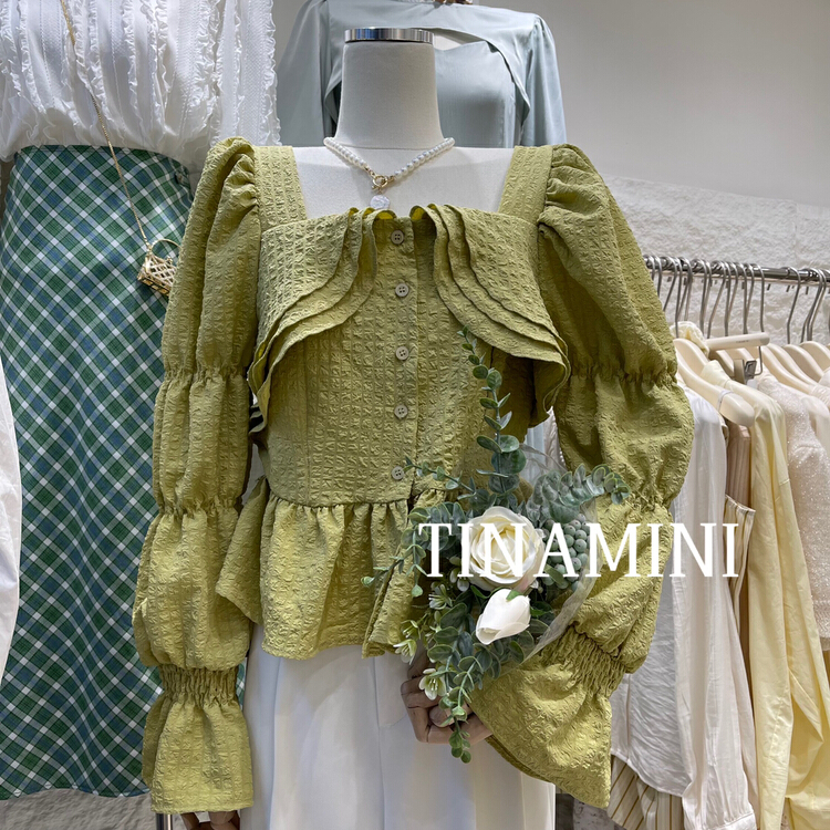 New year in early spring! [tinamini] retro style versatile fashion blouse (only selling blouses) m6630\hjy
