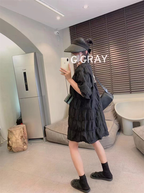 [Xiaodong home] round neck fashion Korean dress 1164\l