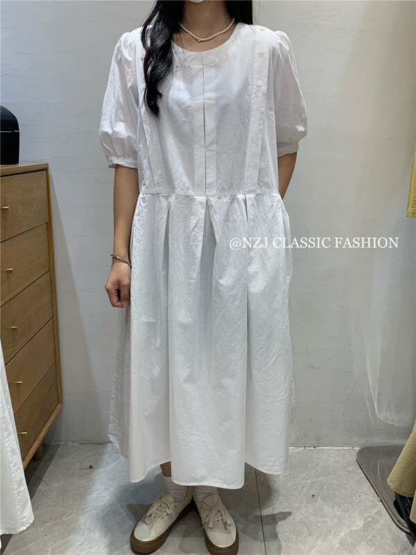 [NZJ] round neck fresh simple comfortable dress 830122\l