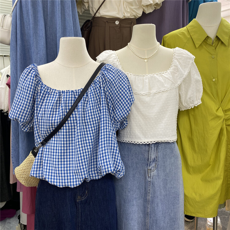 【SUYAR】法式荷葉領小衫  1360#  HBX