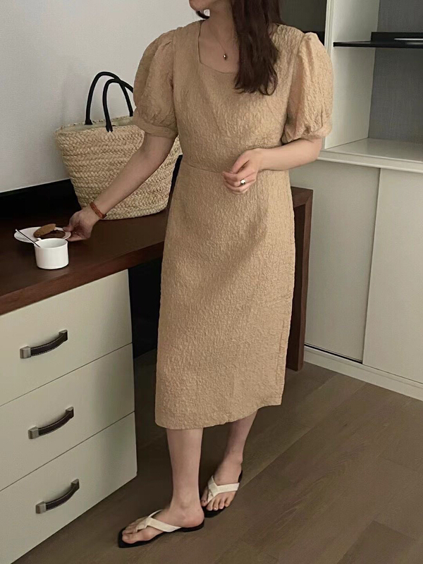[Zoe Zoe] bubble sleeve Korean loose dress c929\zjy
