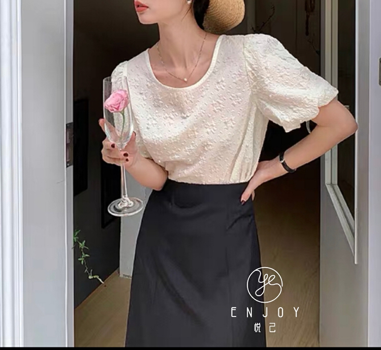 [enjoy · Yueji] three dimensional embossed beading shirt 8889\pcz