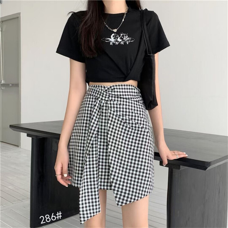 [thousands of fashion products] little women's irregular high waist skirt ys1-286\hjy