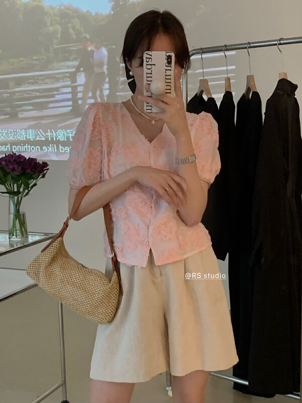 [RS] bubble sleeve sweet and gentle shirt rs2119\xyy