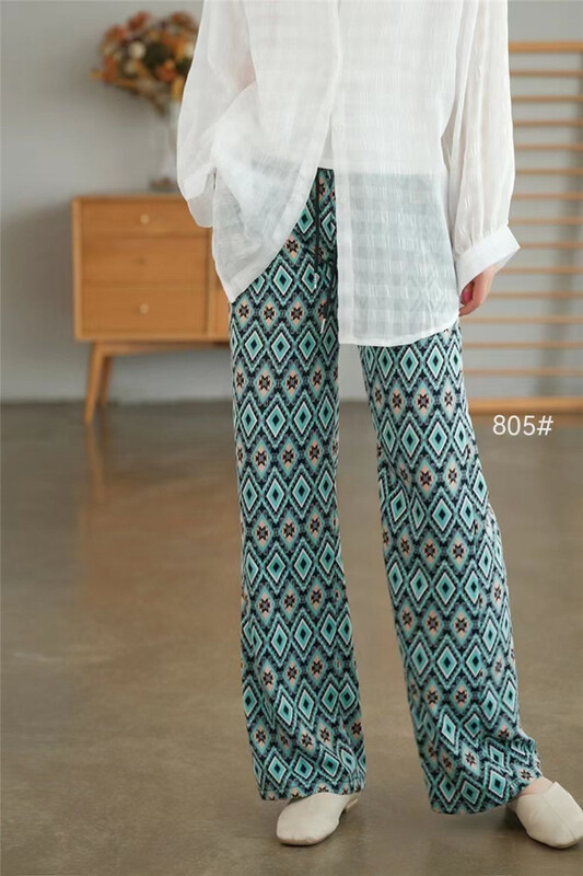 [Shangpin Wanqian] running print straight casual pants 805\hjy