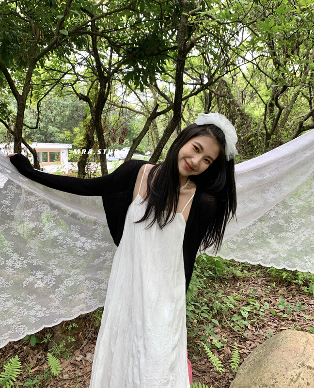 [MRA] gentle and simple short sunscreen ice silk knitted cardigan m1878