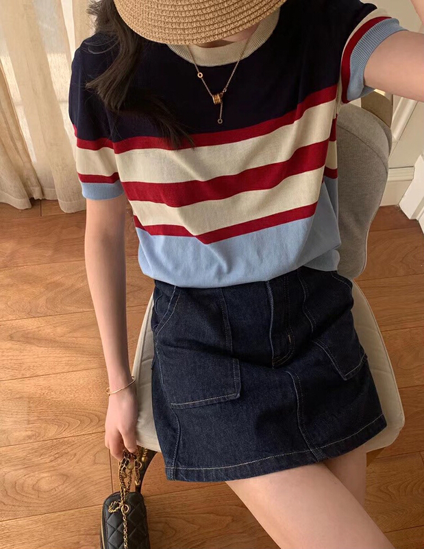[f · P] color stripe fashion foreign style sweater 13076\hbx