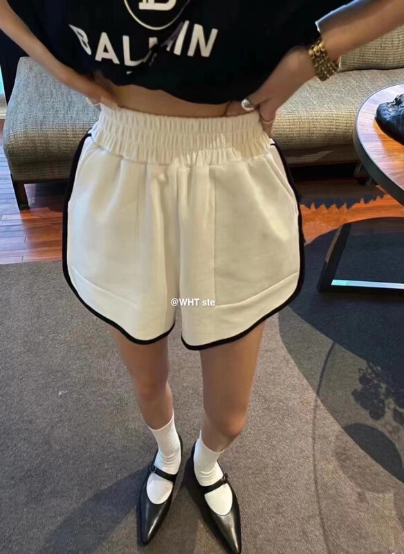 [wht] elastic waist versatile athletic casual shorts ys1-4055\wtt