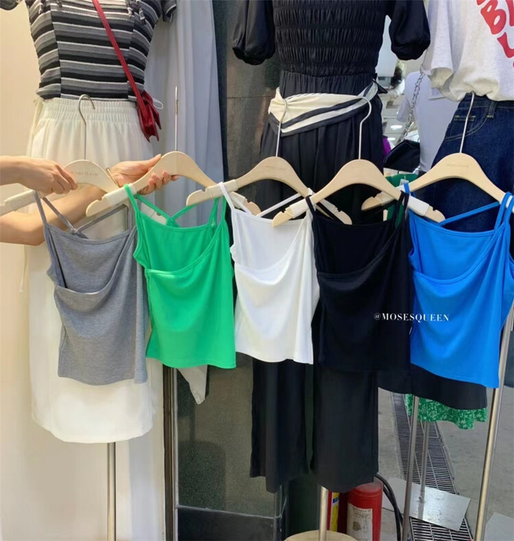 [moss queen] basic versatile solid short tank / strap 50296\xyy