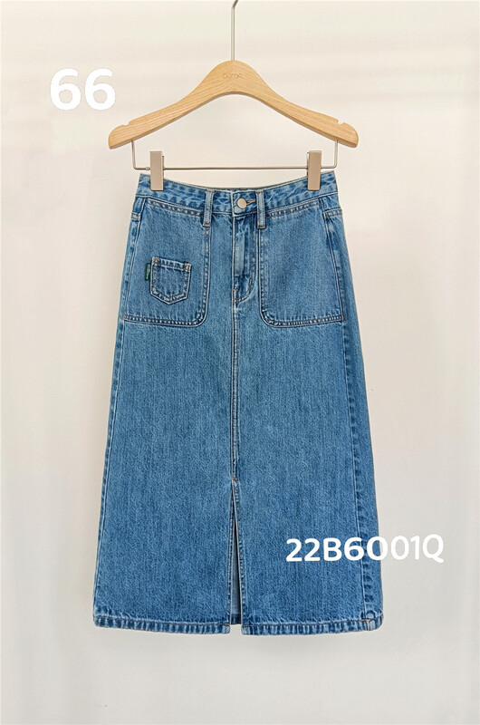 [Boran Boran] Korean casual slim slit denim skirt 6001\lsw