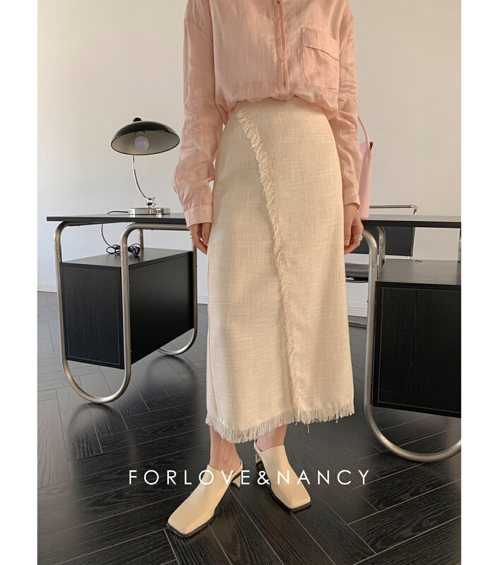 [FN] fashion temperament, raw edge and slim skirt nb2bb4406n\cqw