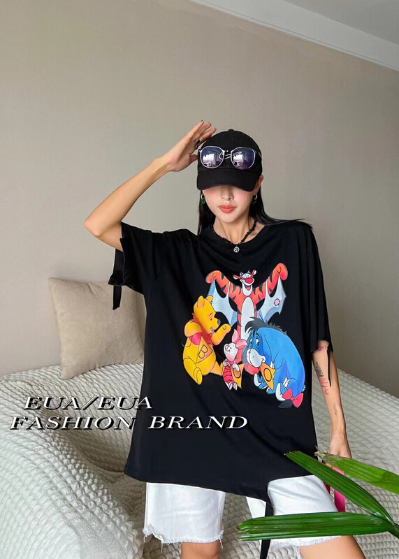 [EUA European and American trend] vini Tigger round neck short sleeve T-shirt 12303\xyy