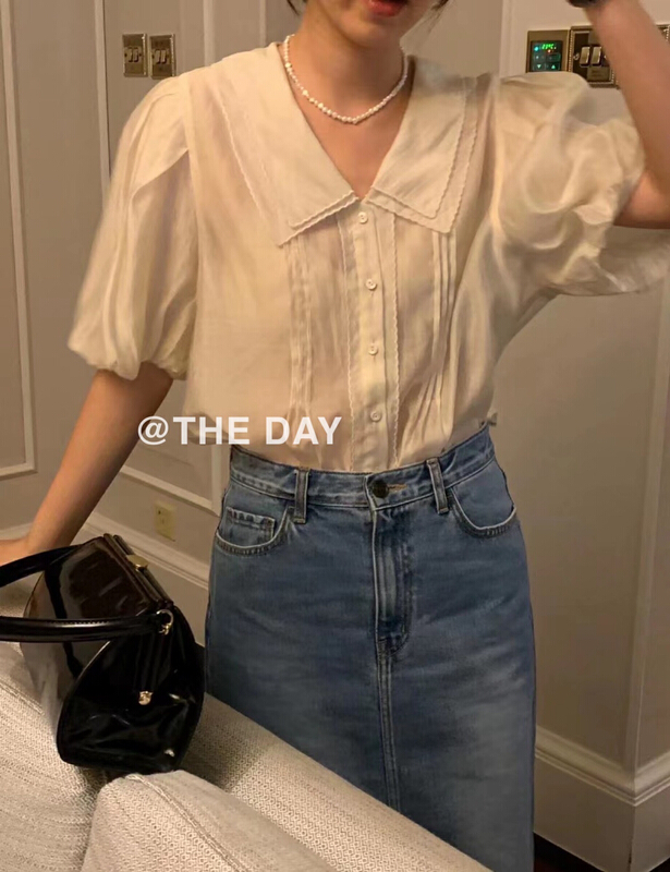 [the day] small fresh, simple and versatile shirt 118920\ll