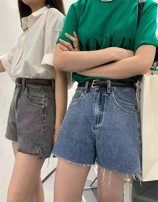 [t-platform] Korean casual skinny denim shorts (with belt) 8538\cqw