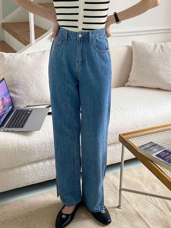 [secondtime] simple and versatile wide leg jeans 5266\xj