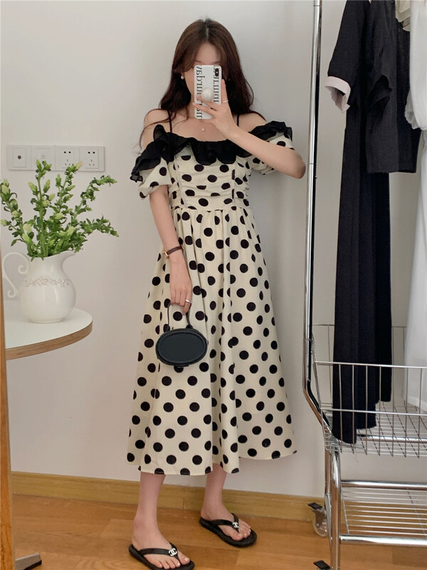 [Sumi] wave point crimping short sleeve dress 7010\zjy